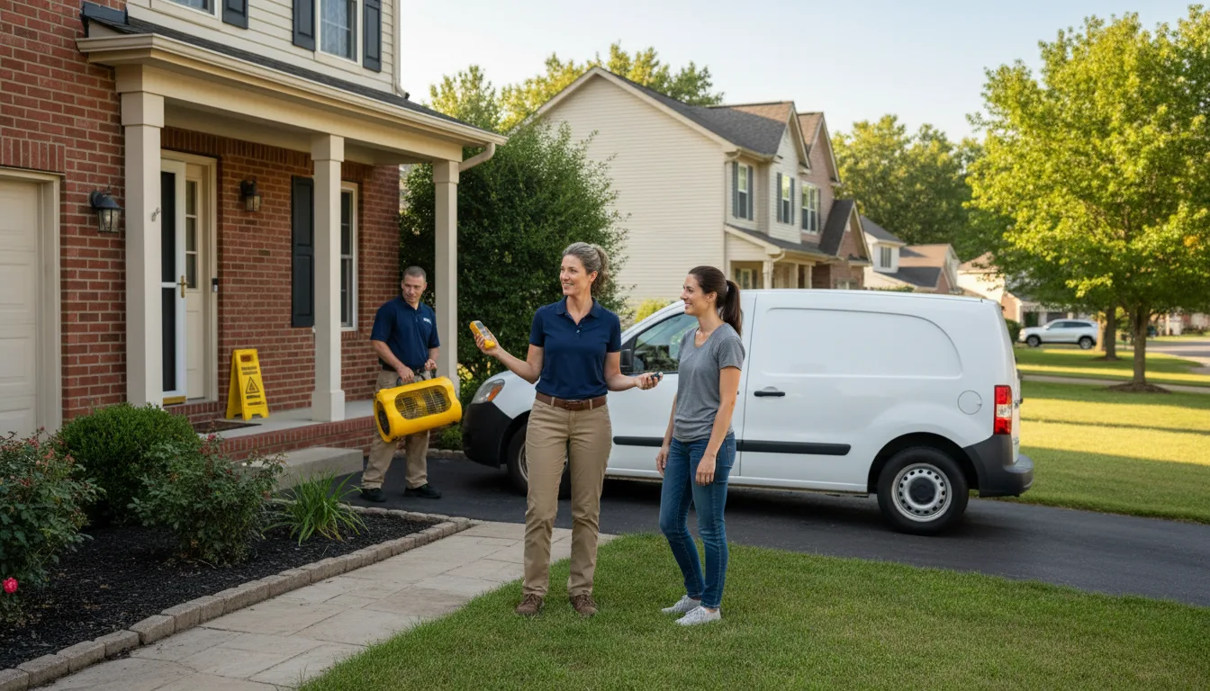Residential water damage restoration in Oak Brook, IL